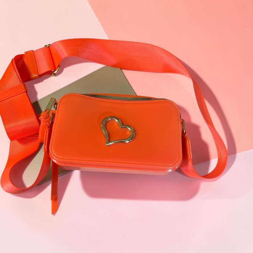 Neon Orange Twist Sling Jelly Bag